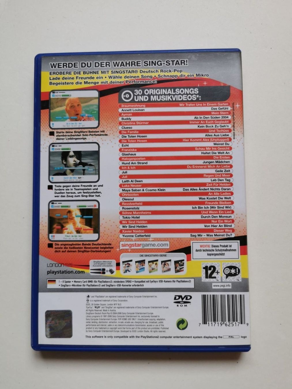 Sony Giochi: Ps 2 - Singstar Deutsch Pop-Rock – Usato da Lenzburg venduto da eyworld 2