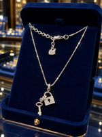 Original Swarovski Halskette mit Schloss & SchlüsselAnhänger