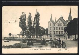 Vevey, Chateau Couvreu, Ruderboote und K