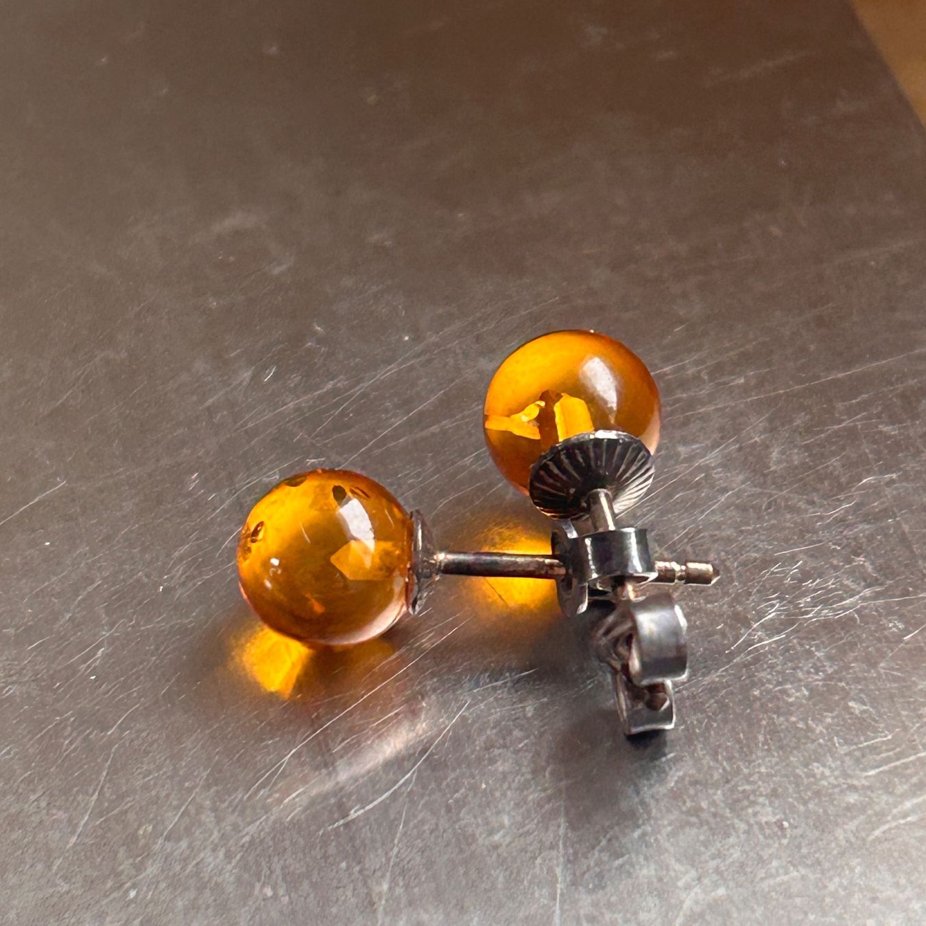 Orecchini pendenti & Orecchini a lobo: Ohrenstecker Bernstein  (0.5cm) – Usato da Dittingen venduto da Bellevista 2