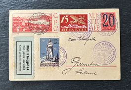 1924 Flugpost La Chaux-de-Fonds-Lausanne