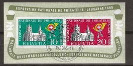 CHW35 -  Bloc Lausanne obl. Lausanne 15.10.1955