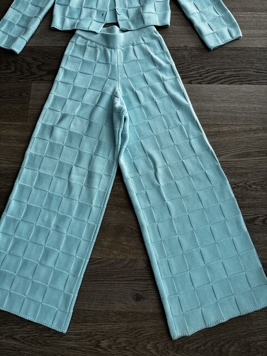 Completi & Tailleur: Strick-Zweiteiler in Sky Blue - Grösse S – Usato da Killwangen venduto da was.sharp 2