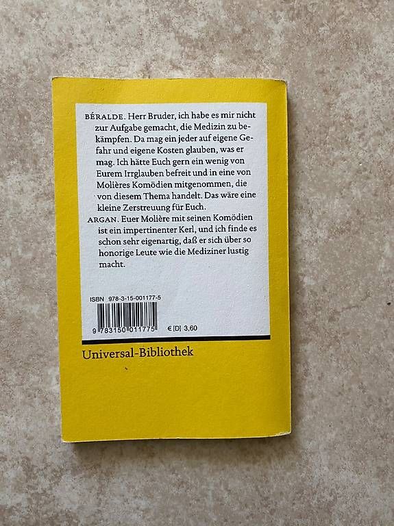 Bücher: in gutem Zustand der eingebildete Kranke – Gebraucht aus Basel von gee_c6vd 1