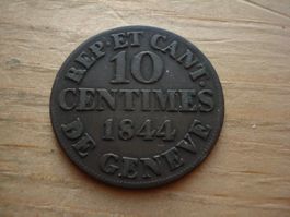 (N5) Genève 10 Centimes 1844