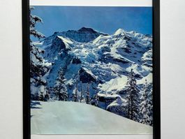 Foto Plakat 48x48cm Jungfrau Berner Oberland im Winter