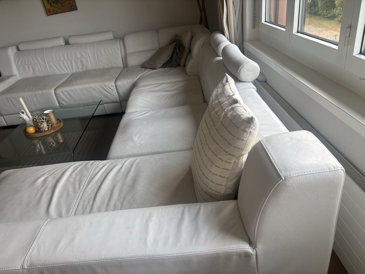 Sofas: Sectional Sofa white leather  – Gebraucht aus steinhausen von pat_nc2x 2