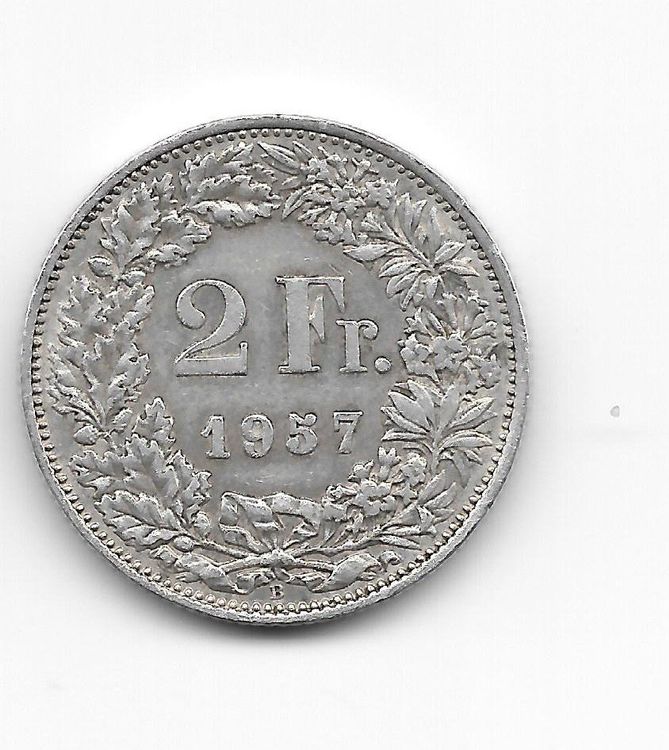 2 Franken / 2 CHF Münze 1957 (Gebraucht) in Fischbach-Göslikon für CHF ...