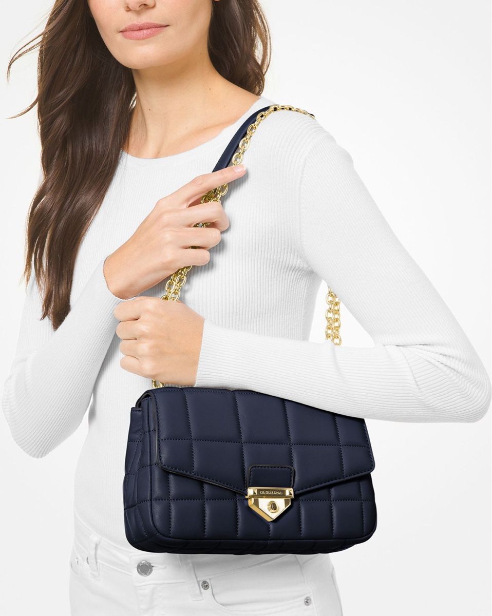 Michael Kors Borse da donna: Lammleder Damentasche von Michael Kors in Dunkelblau – Nuovo (secondo la descrizione) da Spreitenbach venduto da TheStyleAtelier 6