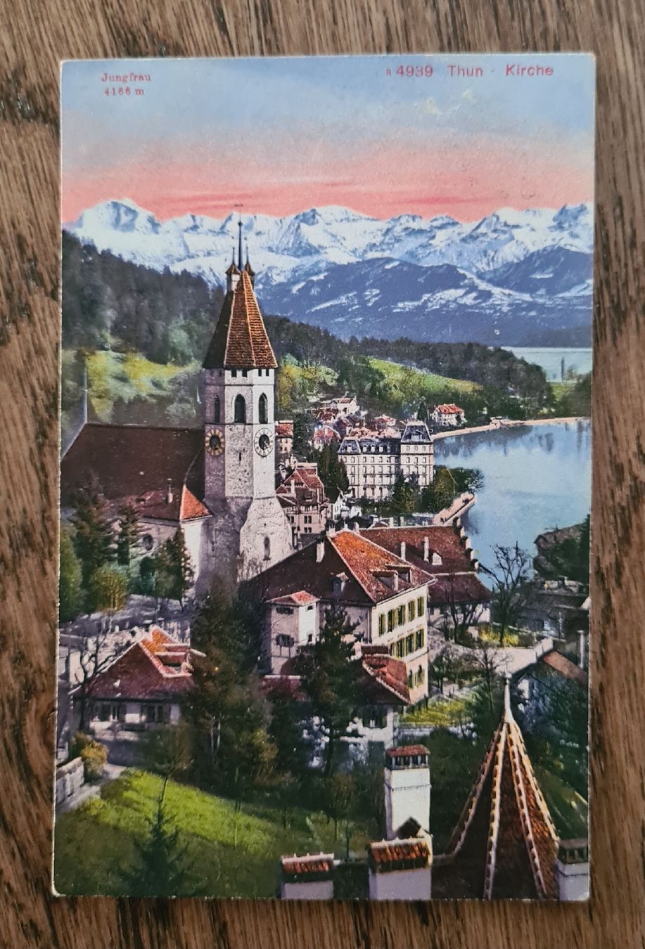 Ansichtskarten: Thun Kirche 1920 – Gebraucht aus Ebikon von Donar50
