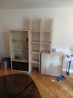 Wohnwand Set Holzoptik Vitrine Regal Kommode gebraucht