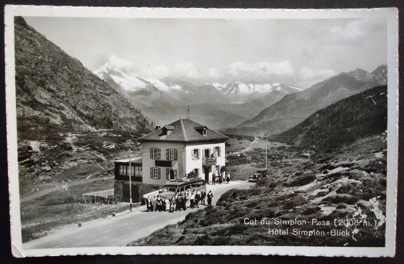 Ansichtskarten: COL DU SIMPLON Hôtel Simplon-Blick - Oldtimer, Bus, Auto – Neu (gemäss Beschreibung) aus Jona von philajona