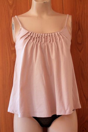 3 Suisses * beigefarbenes TOP mit Plissee  34  XS