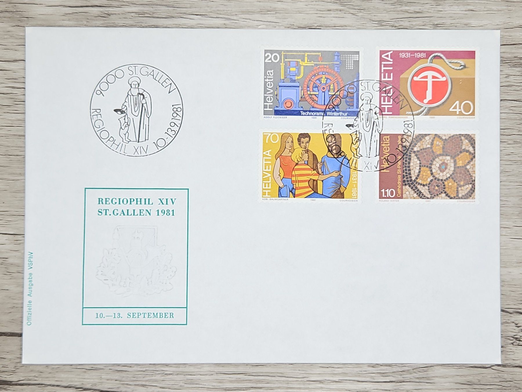Tutti i francobolli: CL18 Enveloppe + Timbre Suisse 1981 – Usato da Cousset venduto da Patrick_Collections