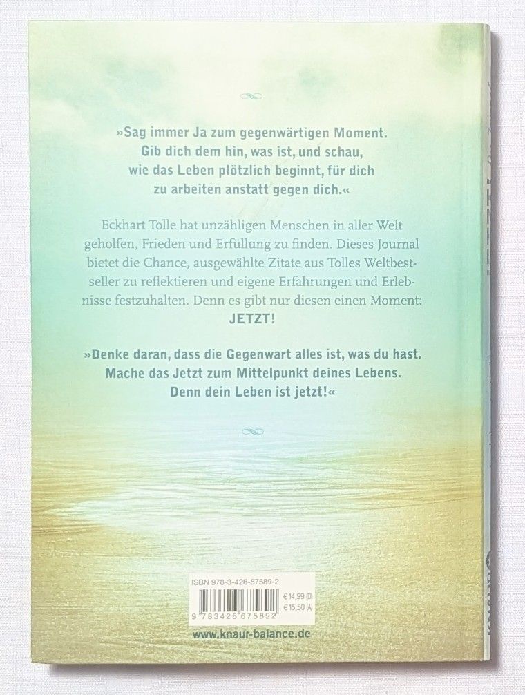 Libri: Jetzt! - Das Journal - Eckhart Tolle – Nuovo (secondo la descrizione) da Wängi venduto da ABIZONE-86 3