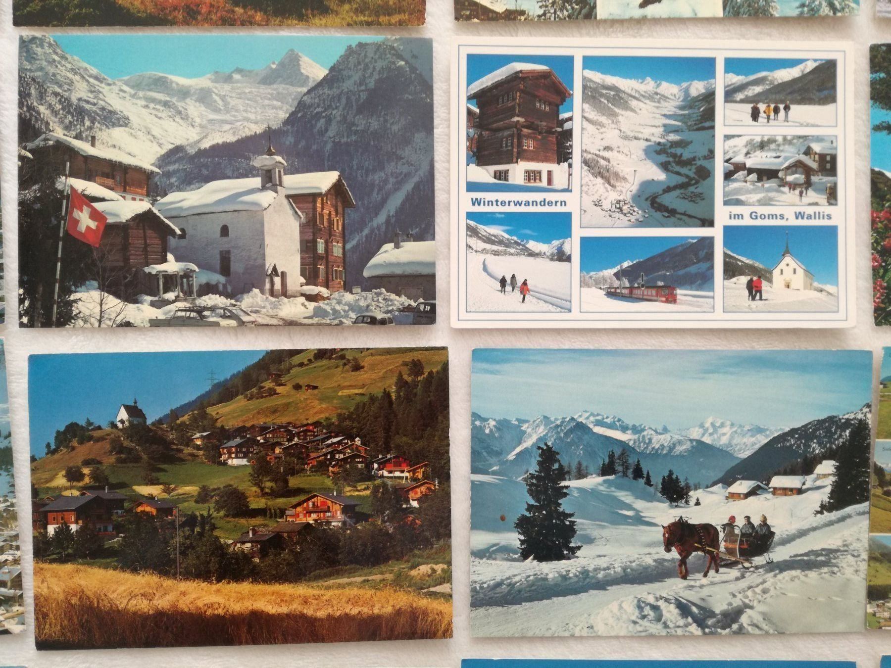 Cartoline postali: 16 AK Kanton Wallis – Usato da Zürich venduto da Tolima194 5