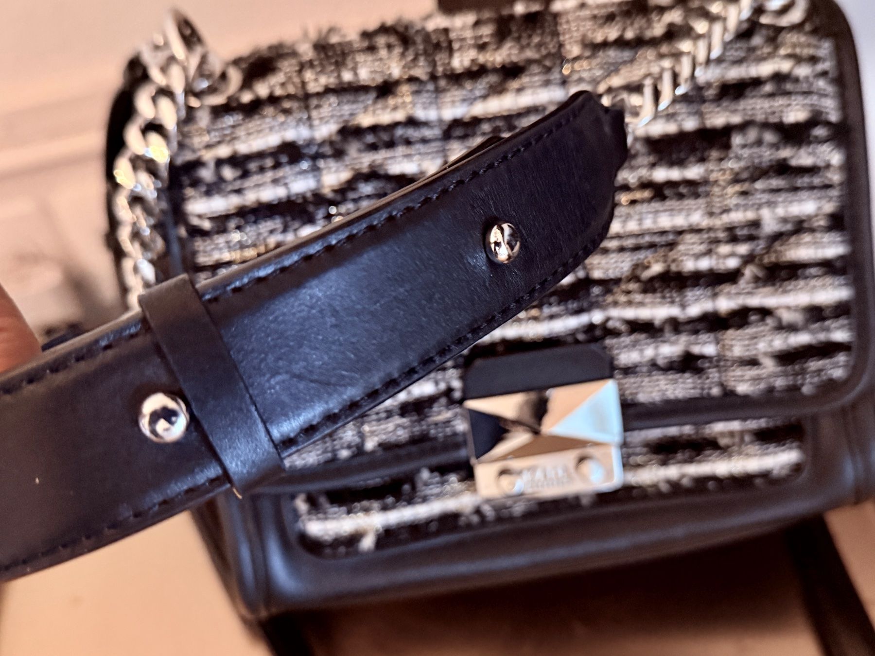 Karl Lagerfeld Borse da donna: Karl Lagerfeld Tasche Tweed/Leder – Nuovo (secondo la descrizione) da Genève venduto da mar_g5r2 2
