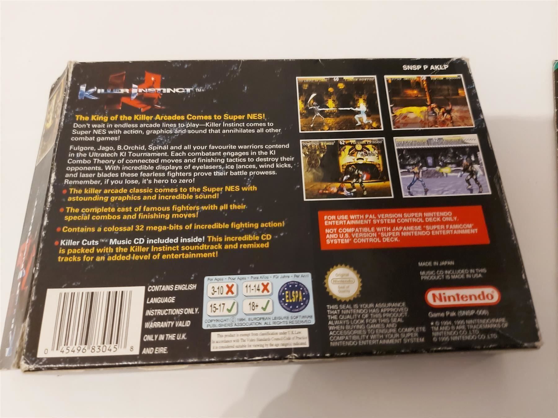 Giochi: Killer Instinct Super Nintendo SNES OVP – Usato da Aarau venduto da Kaesekuchen2000 5