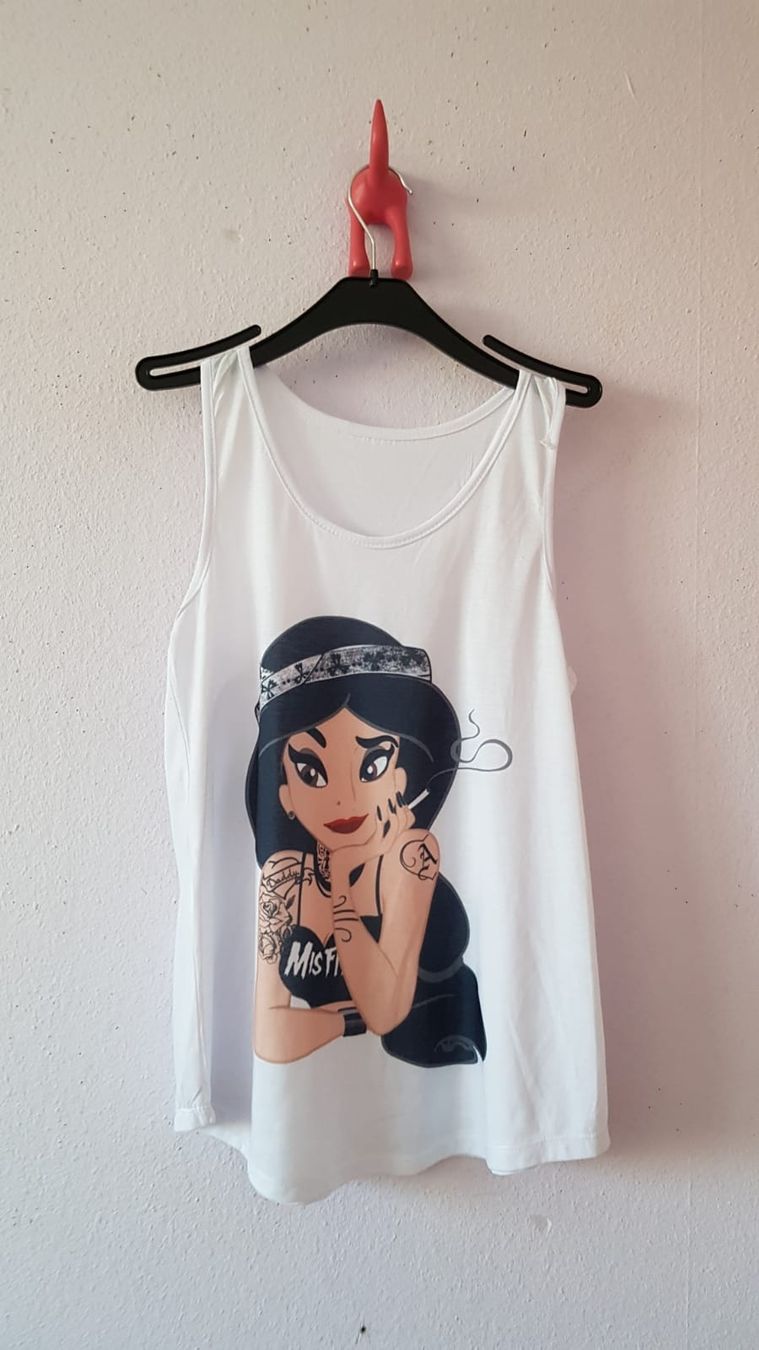 Top: Débardeur blanc Jasmine taille S – Nuovo (secondo la descrizione) da Versoix venduto da aline_b