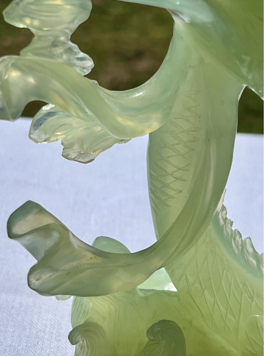 Figuren: Sculpture dragon jade sculpté main, Chine, protection – Gebraucht aus Genève von DELIRBEADS 6