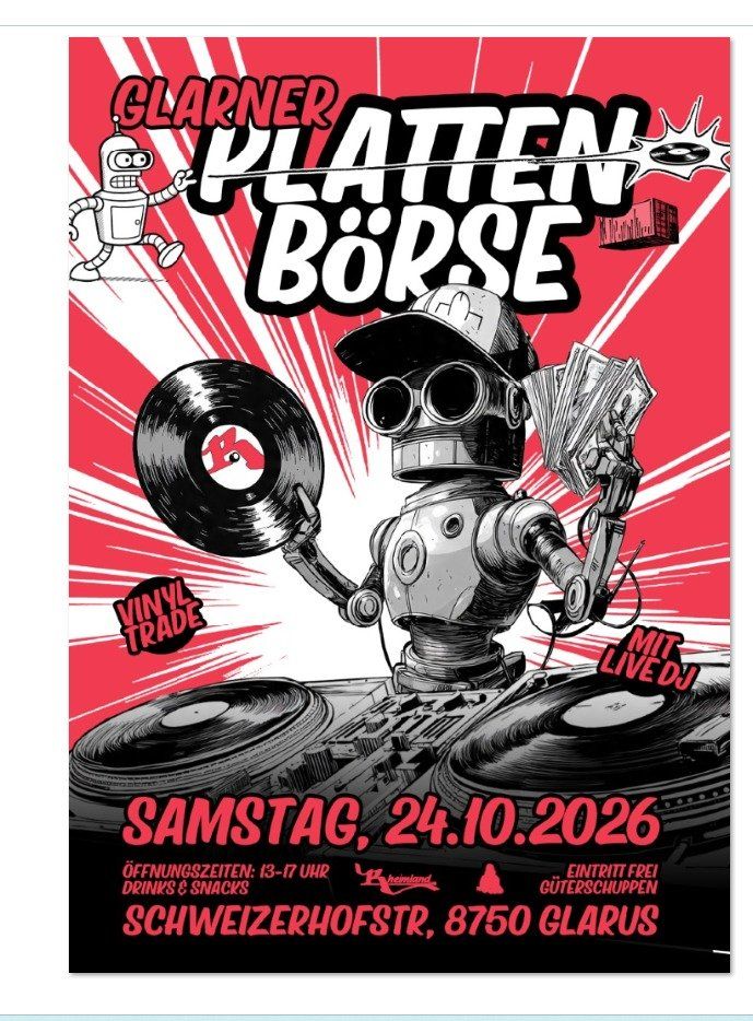 Schallplatten: Tisch an der Glarner Plattenbörse – Gebraucht aus Basel von rheimland