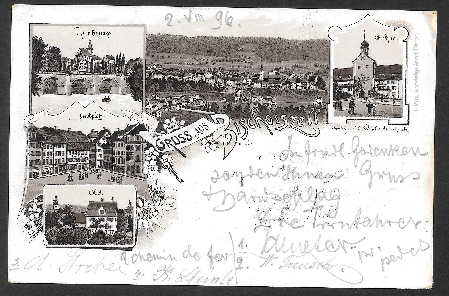 Cartoline postali: Bischofszell braune Lithografie 5 Bilder – Usato da Olten venduto da clotaldi