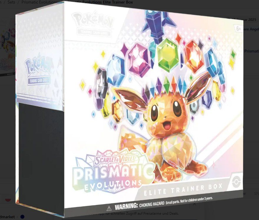 Pokémon Carte collezionabili: Pokémon Prismatic Evolutions Elite Trainer Box – Nuovo e nell'imballaggio originale da Ittigen venduto da Macrotilor