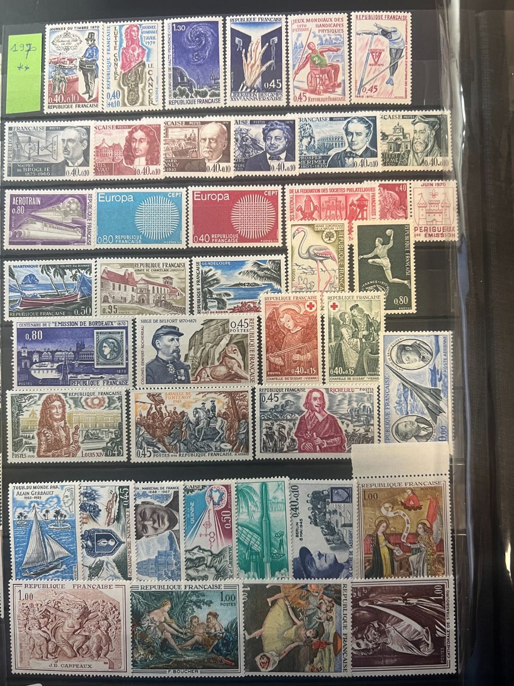 Tutti i francobolli: () Année 1970 complète Neufs** – Nuovo e nell'imballaggio originale da Lausanne venduto da ffhoud 1
