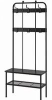 Garderobenständer mit Sitzbank schwarz von Ikea