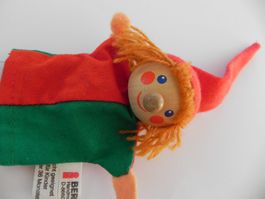 Fingerpuppe Clown von Berling mit Holzkopf