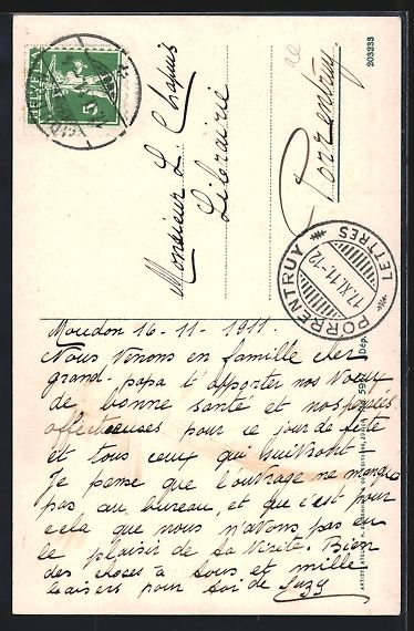 Cartoline postali: AK Moudon, Hotel des postes, 1911 – Usato da Berlin venduto da bartko-reher 1