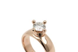 Brillant Solitär Ring 1.092ct VS2/H 18K Rosegold *S1500