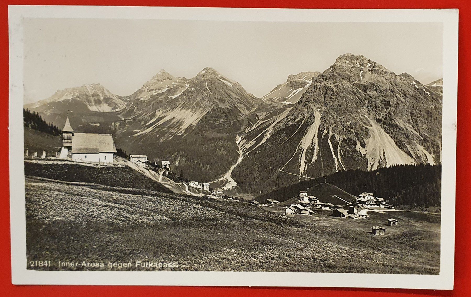 Cartoline postali: Inner-Arosa 1927 - gegen Furkapas – Usato da Kreuzlingen venduto da Rschweiz1