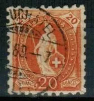 ST5) 66B, Stehende Helvetia Rundstempel Kt. 160.-