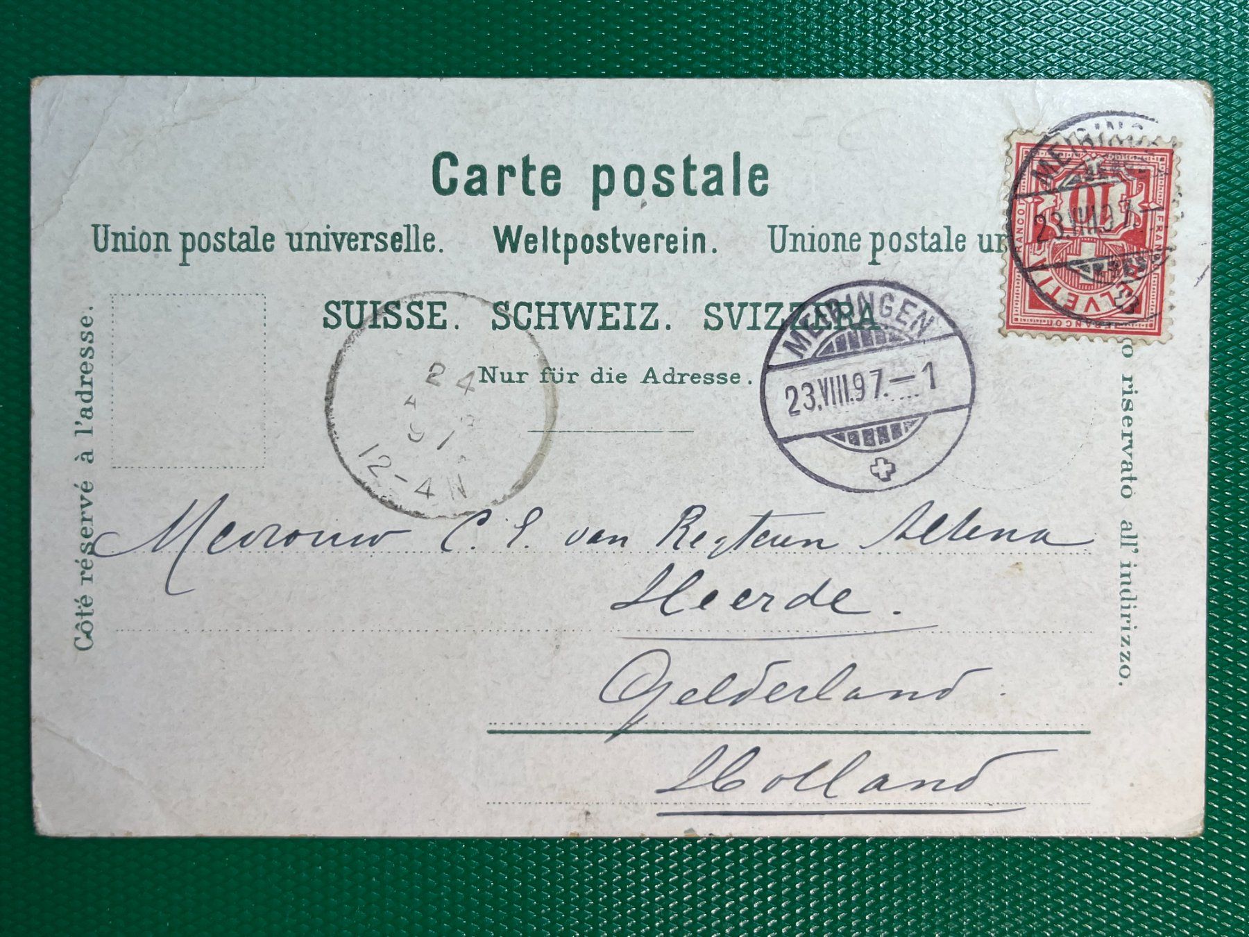 Cartoline postali: Gruss aus den Alpen - 1897 – Usato da Steg VS venduto da _vinci_ 1