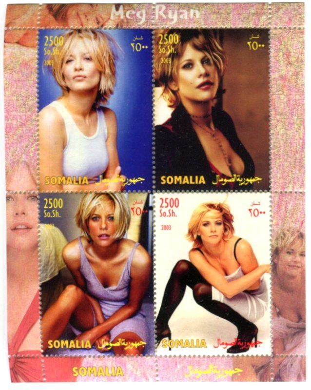 Alle Briefmarken: Block "Meg Ryan". Somalia – Neu und originalverpackt aus Basel von Butsch5