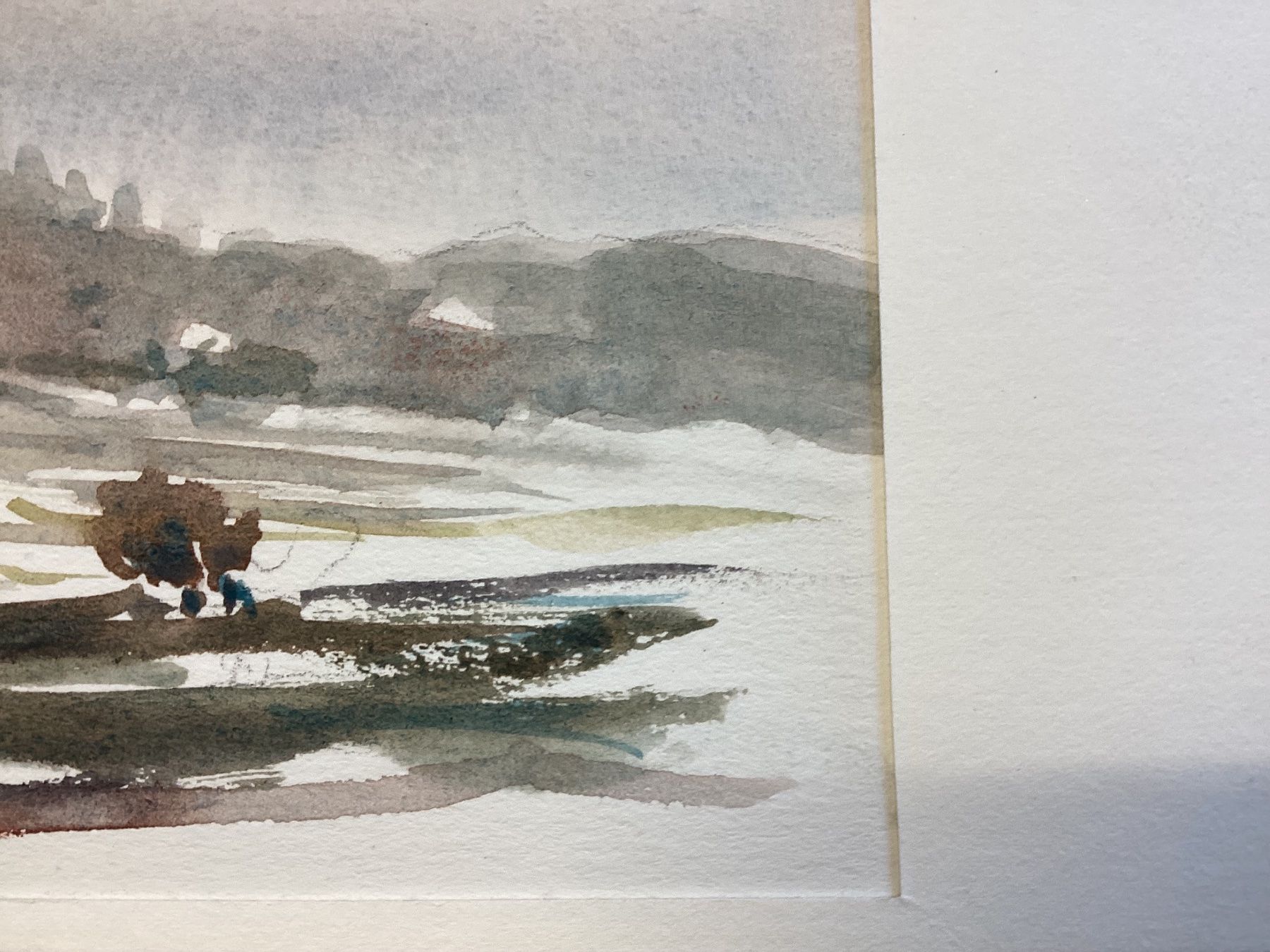 Gemälde: Aquarell Winterlandschaft 1986 – Gebraucht aus Eglisau von mar_5rn2 7