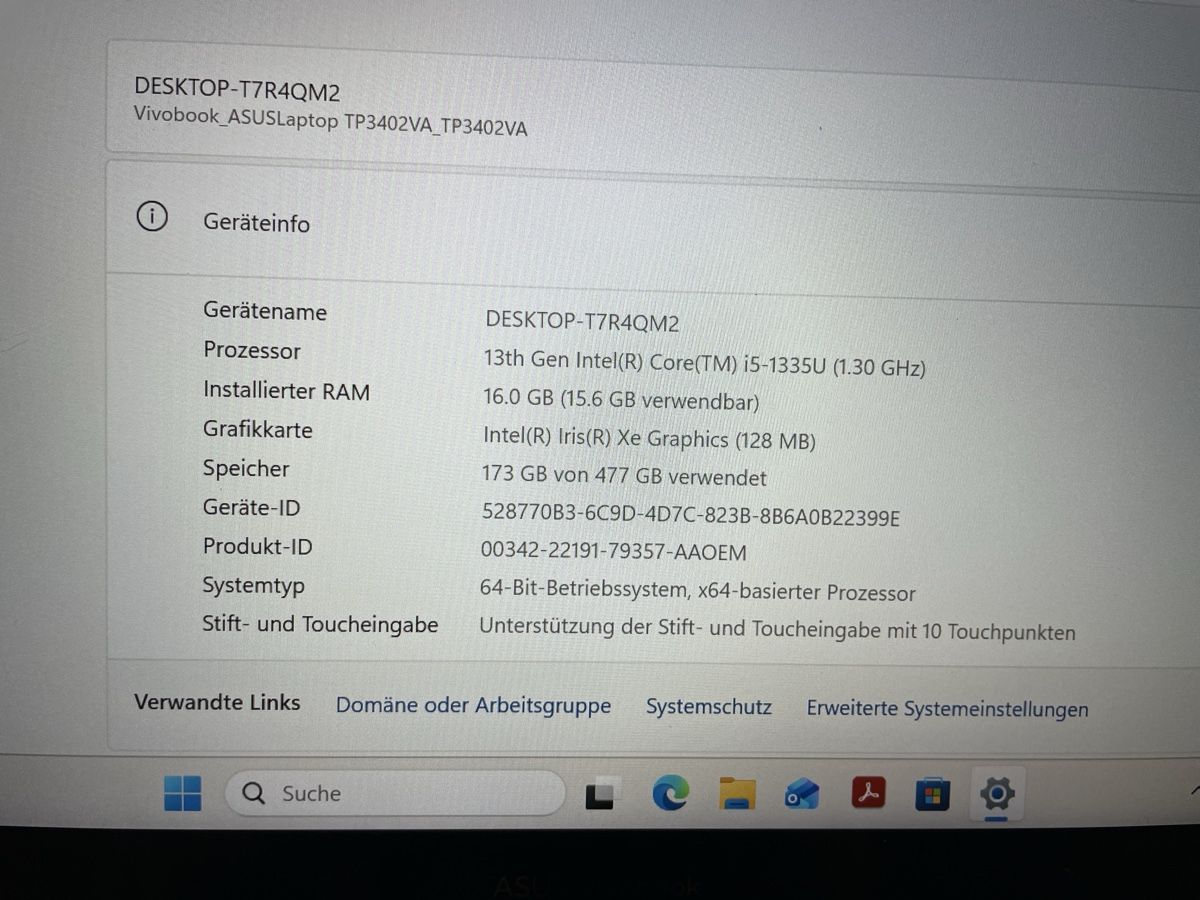 Asus Notebooks: Asus  Vivobook Intel i5 16Gb  – Gebraucht aus Nesslau von PuchDriver07 6
