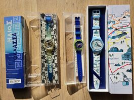 3 Swatch Uhren inkl exklusive Aktionärsuhr