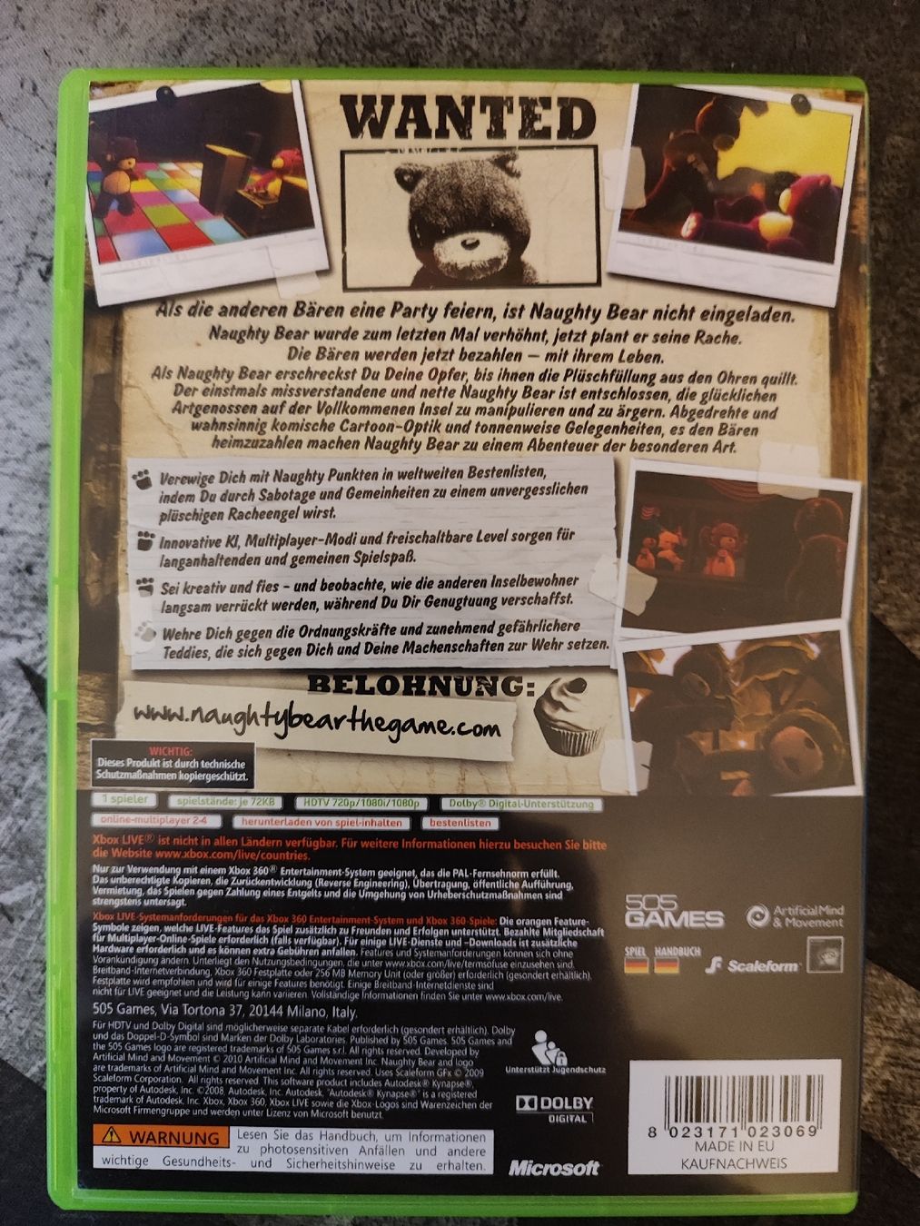 Giochi: Naughty Bear Xbox 360 Game – Usato da Wittnau venduto da Devilkiss 1