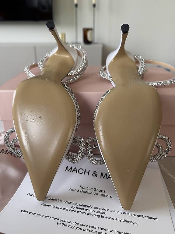 Scarpe da donna: Originale Mach & Mach Slingback Pumps Weiss – Usato da Zürich venduto da sar_q7mt 2