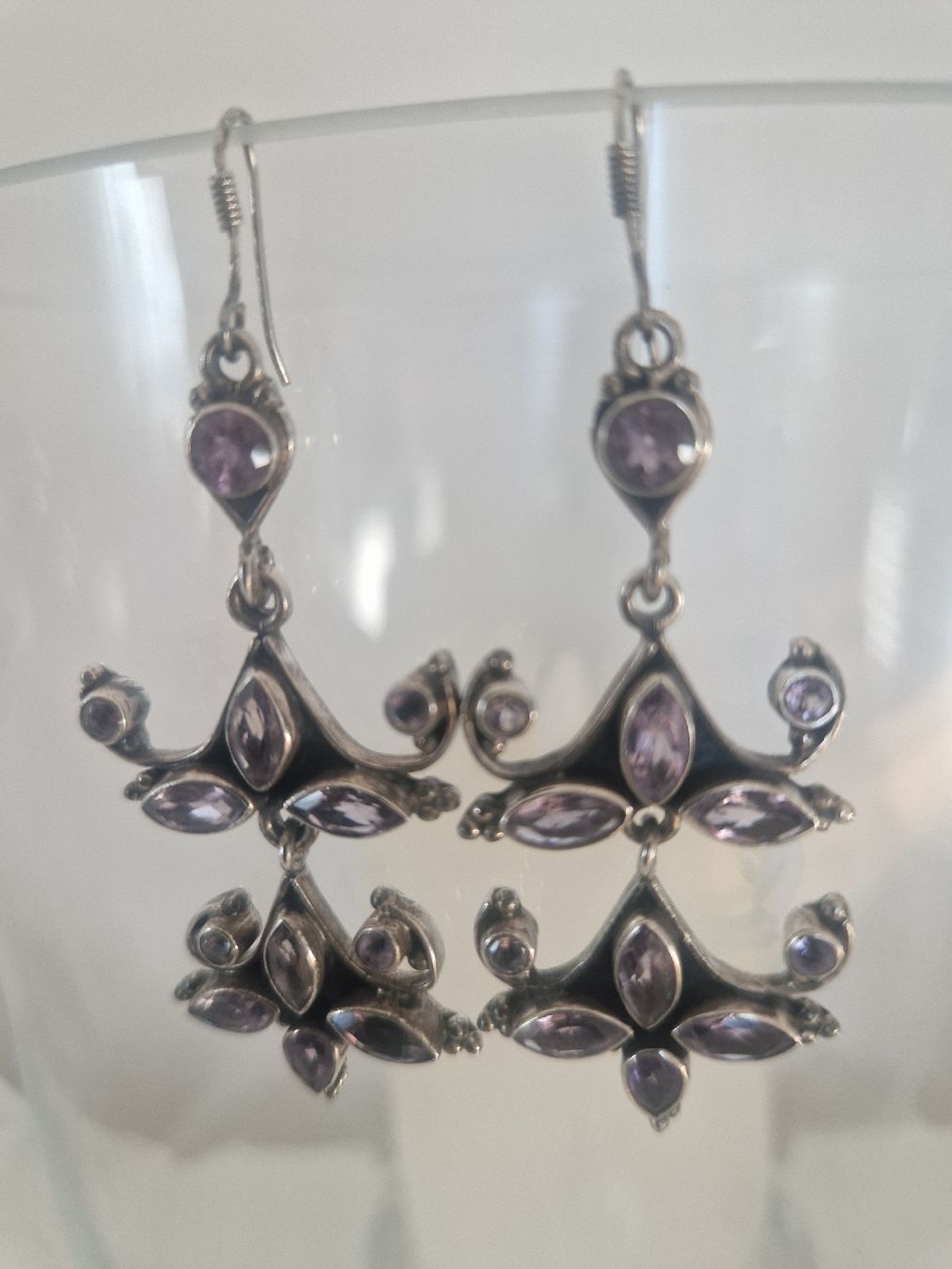 Ohrringe & -stecker: Ohrringe 925 Silber mit Amethyst – Gebraucht aus Küsnacht ZH von 2011_ 8