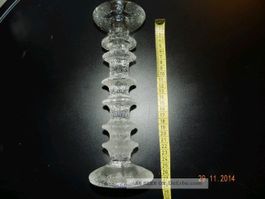 1 x Iittala Festivo: Kerzenhalter + Insert 24,5cm, klar