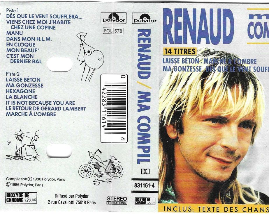 RENAUD - MA COMPIL ( CASSETTE AUDIO ) (D'occasion) à Bex pour CHF 3 ...