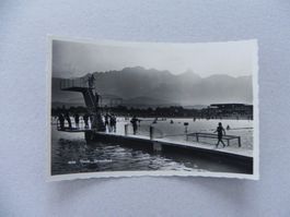 Karte Thun BE Schwimmbad Strandbad 1935