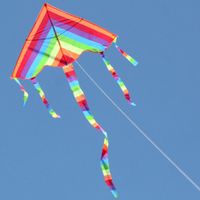 ✅ Regenbogen Drachen mit Rolle 95*107 cm