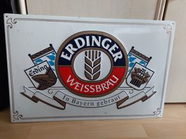 Grosses Metallschild ERDINGER WEISSBIER