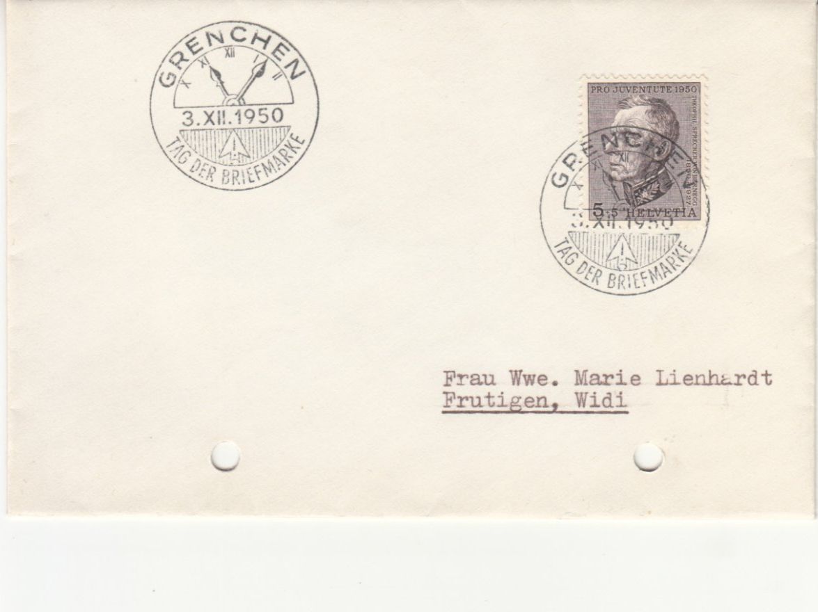 Tutti i francobolli: Sonderstempel S. 323 Grenchen TdB – Usato da Bürglen TG venduto da StampGraf
