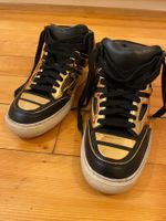 Alejandro Ingelmo Black & Gold High-Top Sneakers, Size 8 US
