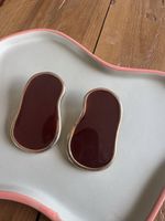 Ohrstecker goldfarben bordeaux 